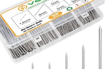 420PCS Stainless Steel Hardware Nails Assortment Kit, Up to 3 Inch Long Nails for Hangig Pictures, 6 Size Picture Hanging Nails, Small Nails, Wall Nails, Wood Nails, Finishing Nails