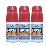 3 bottles Super nail Glue professional Salon Quality,Quick and Strong Nail liquid adhesive