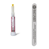 Beauty Secrets Drip & Clog Proof Nail Glue (1 Pack) Bundled with Zebra Cushion Nail File Medium Coarse 180/100 Grit by Beauty Secrets