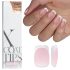 Almond Press On Nails Medium – BTArtbox Soft Gel Ombre Fake Nails with Nail Glue, Semi-Transparent Reusable Glue On Nails in 16 Sizes – 30PCS Stick On Nails Kit, Vanilla Cream Almond