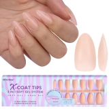 BTArtbox Almond Press On Nails – Soft Gel Nail Tips Medium XCOATTIPS Natural with Base Color, Stronger Adhesion, Nude Pre-shaped Ultra Fit Fake Nails for Women Gift