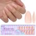 KXAMELIE Ivory White Medium Coffin Nails – Press On, Glue On, Reusable 24 Long Fake Nails – Solid Color, Thick, Natural Look