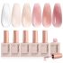 GAOY Sheer Light Pink Gel Nail Polish, 16ml Jelly Milky White Peach Translucent Color 1352 UV Light Cure Gel Polish for Nail Art DIY Manicure and Pedicure at Home
