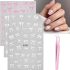 Press on Nails Square Fake Nails Short with 3D Bow Flower Charms Design Glossy Glue on, Full Cover Stick on False Nails for Women 24Pcs
