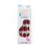 Anyos 16 Sizes French Tip Short Duck Press on Nails,Soft Gel Fake Nails Glossy 32pcs with Nail Glue (Classic French)