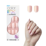 KISS imPRESS No Glue Mani Press On Nails, Color FX, ‘Good Mood’, Light Pink, Short Size, Squoval Shape, Includes 30 Nails, Prep Pad, Instructions Sheet, 1 Manicure Stick, 1 Mini File