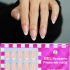 BTArtbox Press On Nails Short – White Soft Gel Press On Nail, Square Chrome Nail Tips Glue On Nails, Reusable Stick On Nails in 15 Sizes – 30 Soft Gel Fake Nails Kit, Vanilla Glazed