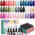Beetles Fall Gel Nail Polish Set Vibrarnt Holiday 55 Colors Gel Polish Kit with 5 Bottles of Base Glossy Matte Top Coat Soak off Nail Polish Orange Brown Pink Green Blue Red Halloween Gifts for Women