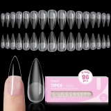 Beetles Tipex Lite Apex Nail Tips, Stiletto Medium, 96pcs 16 Sizes,Pre-Building Pre-Etched Acrylic Nail Tips for Flat Nails & Natural Nail Beds