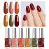 modelones Gel Nail Polish Kit -6 Colors Fall Nude Pink Gel Polish Set Skin Tones Neutral Brown Soak Off Gel Nail Kit Manicure DIY Nail Art Salon Home Gift