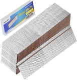 18 Gauge Galvanized Brad Nails, Brown T-head 5/8 Inch 1000-Pack, Small Finishing Nail Gun Nails for Pneumatic, Electric 18GA Brad Nailer Gun