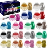 16 Colors Chrome & Holographic Nail Powder Set – Metallic Mirror Effect Pigments for Nail Art, Gel Polish, Acrylic, Dip Nails – Shimmer Powders for Resin Epoxy, Jewelry Making, Crafts & DIY Decoration