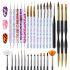Nail Art Charms, Gold & Silver Metal Star Nail Art Gems and Bow-Knot Nail Charms and Gems, Craft Jewels Nail Rhinestones Accessories Tweezers & Wax Pencils for Women DIY Manicure Decorations